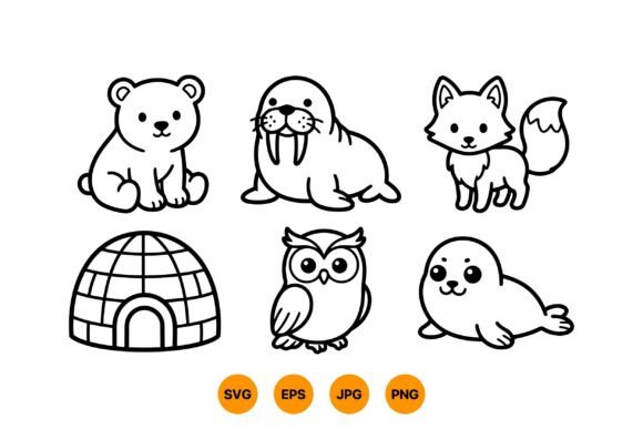 Arctic Animal Clipart Pack: Cool Vectors for Creative Projects