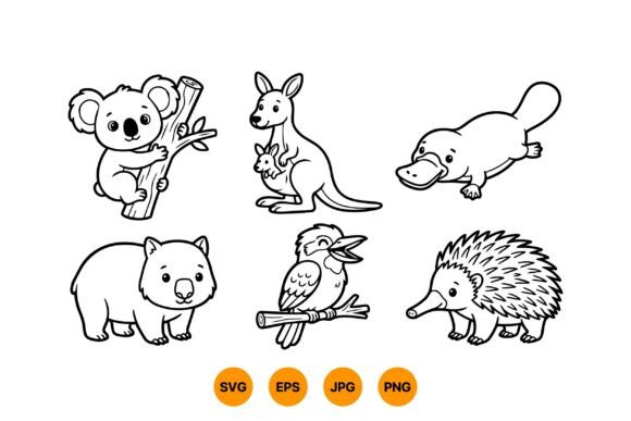 Australian Animal SVG Clipart for Creative Projects