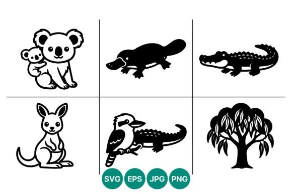 Black and White Aussie Animal Vector: A Designer's Guide