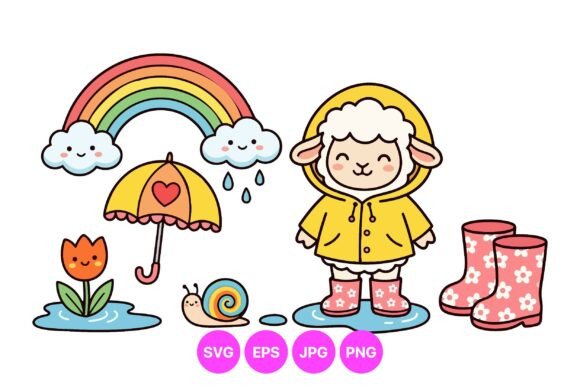 Bringing Whimsy to Your Designs: The Power of Cute Rainy Day Animal Clipart