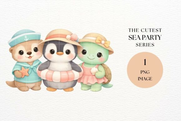 Charming Ocean Trio: Elevate Your Summer Designs