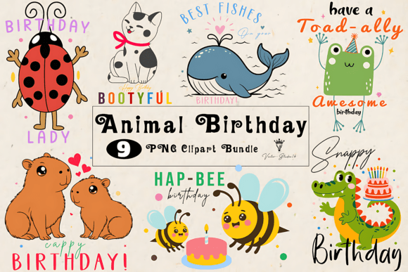 Creative Projects Come Alive with Animal Birthday Clipart