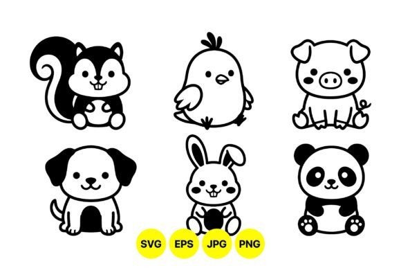 Cute Animal Cartoon Clipart: A Designer's Asset