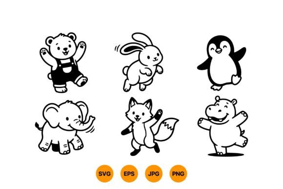 Cute Animal Clipart Kit: A Playful Asset for Every Creator