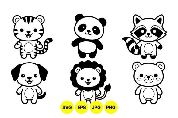 Cute Baby Animal SVG Collection: Your Go-To Kawaii Design Asset