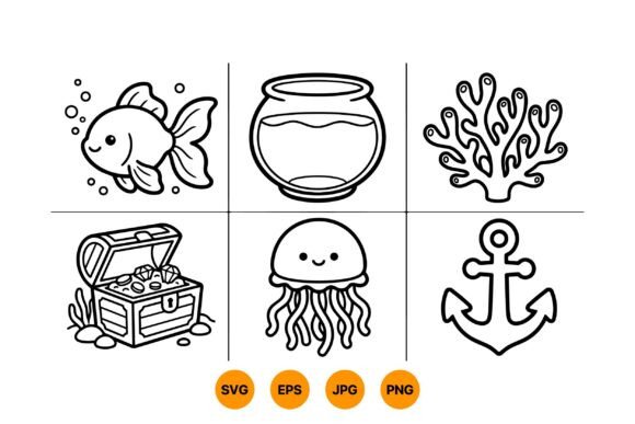 Cute Sea Animal Clipart Pack: Dive Into Playful Design