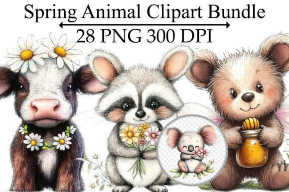 Spring Animal Clipart Bundle: A Designer's Fresh Asset