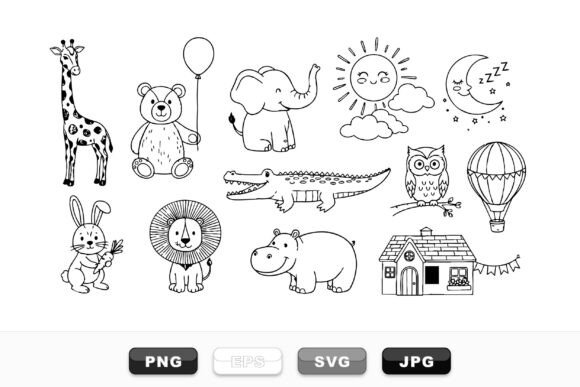 Unlocking Creativity with the Cute Safari Animal Clipart Set