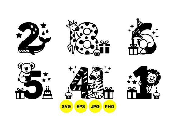 Whimsical Charm: Designing with Cute Animal Birthday Numbers