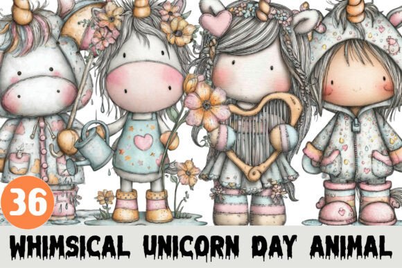 Whimsical Unicorn Day Animal Clipart: Beyond the Font