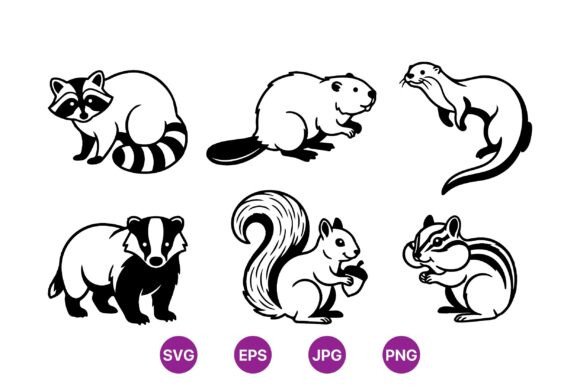 Woodland Animal Silhouette Clipart: Versatile Vectors for Creative Projects